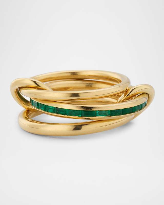 Pyrus YG Emerald Ring